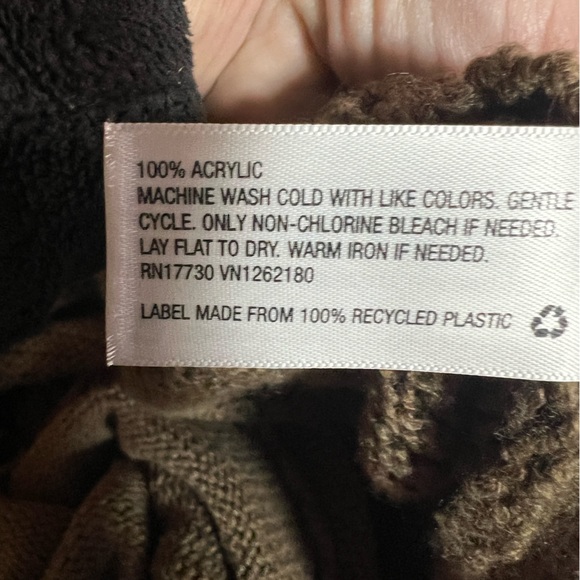 BOGO Merona XS S Brown Cowl Neck Chunky Knit Poncho Sweater - Picture 6 of 6